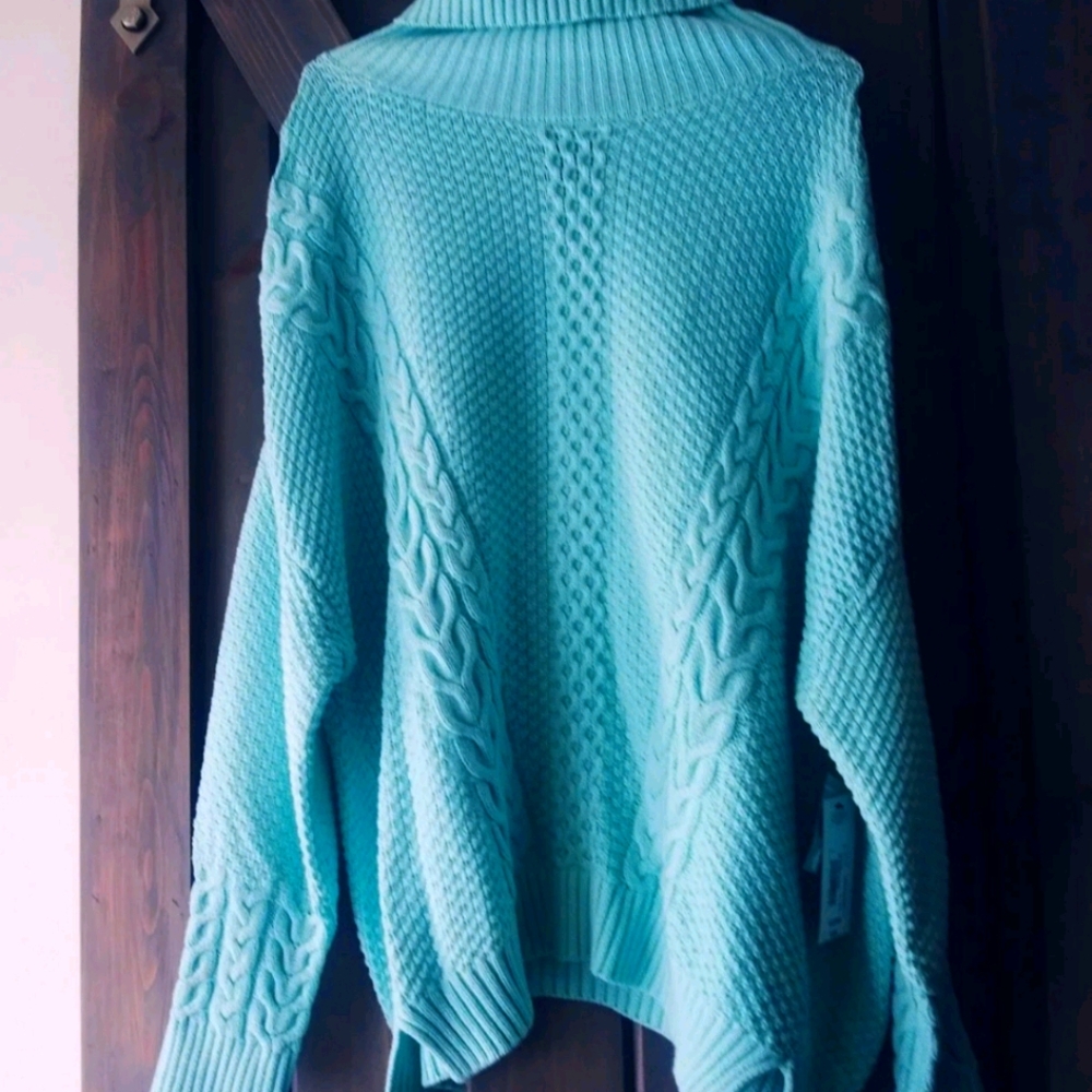 JCP glacier aqua sweater SZ 2x